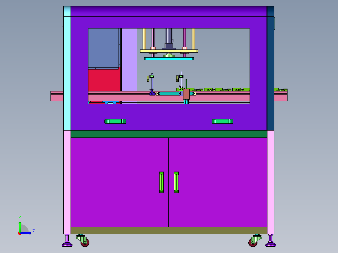 电路板成品测试可扩充平台左视图