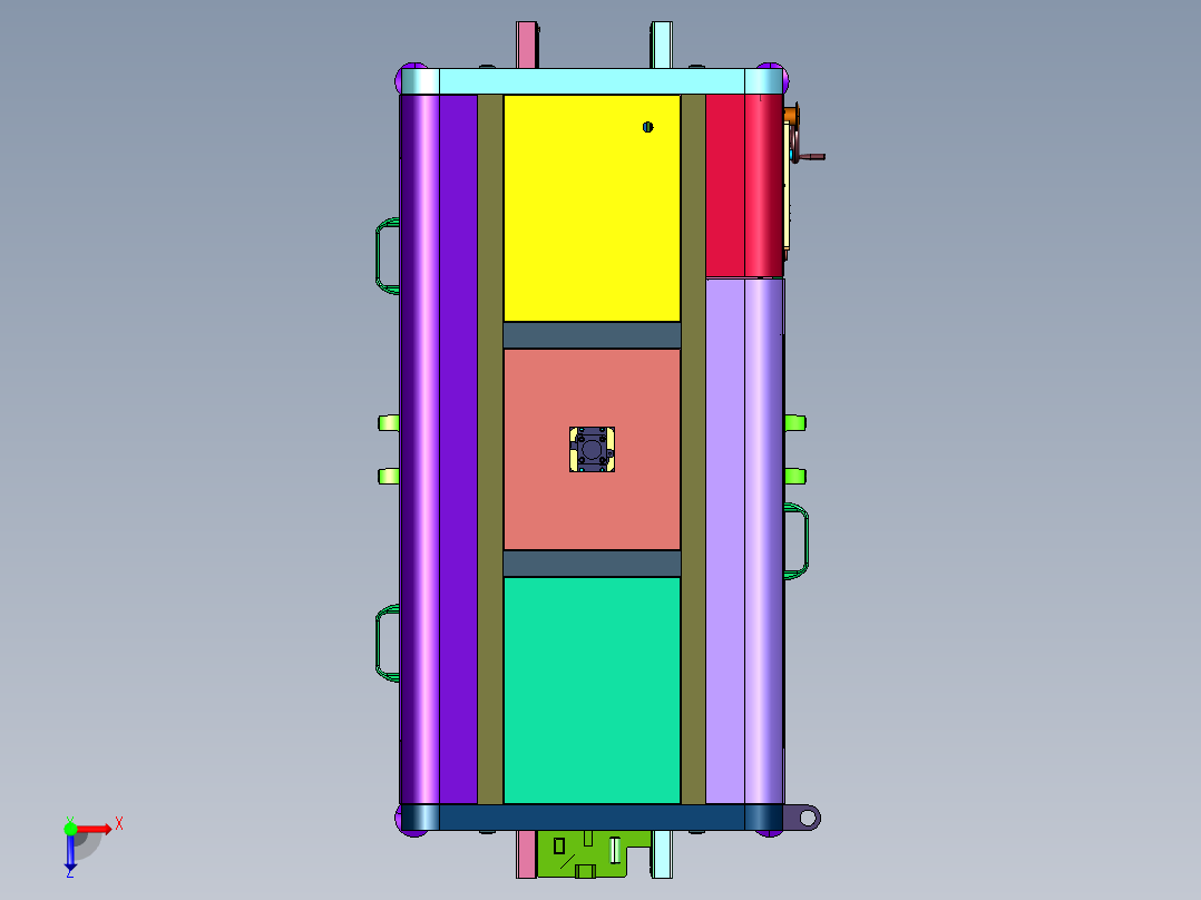 电路板成品测试可扩充平台俯视图