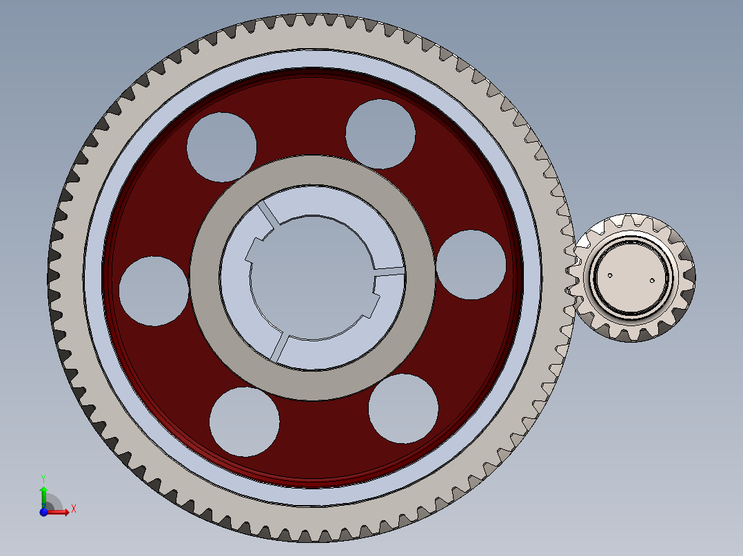 齿轮啮合 (70)前视图