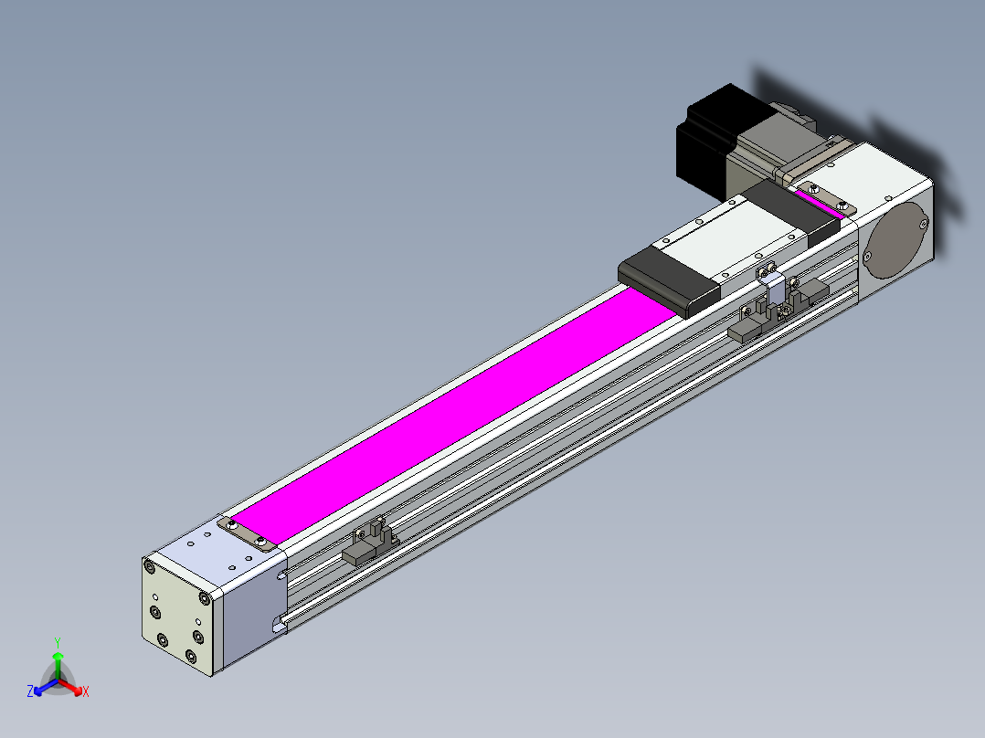同步带滑台-欧规BC6-L120-S350-L-P40-D3正等轴测图