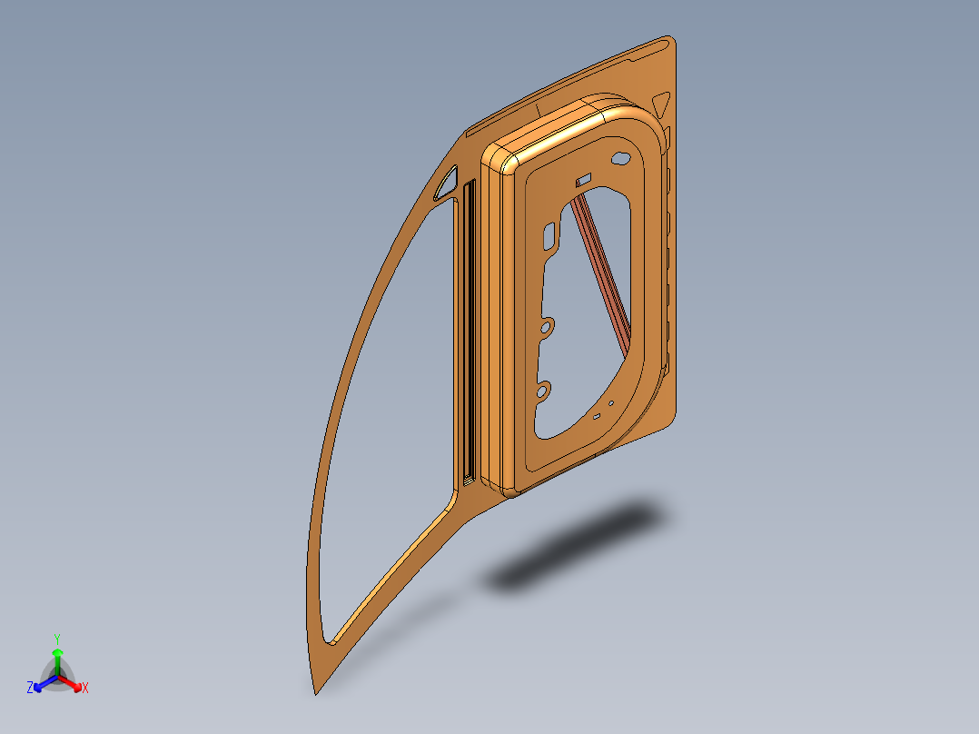 门框(白车身零件设计--catia正等轴测图