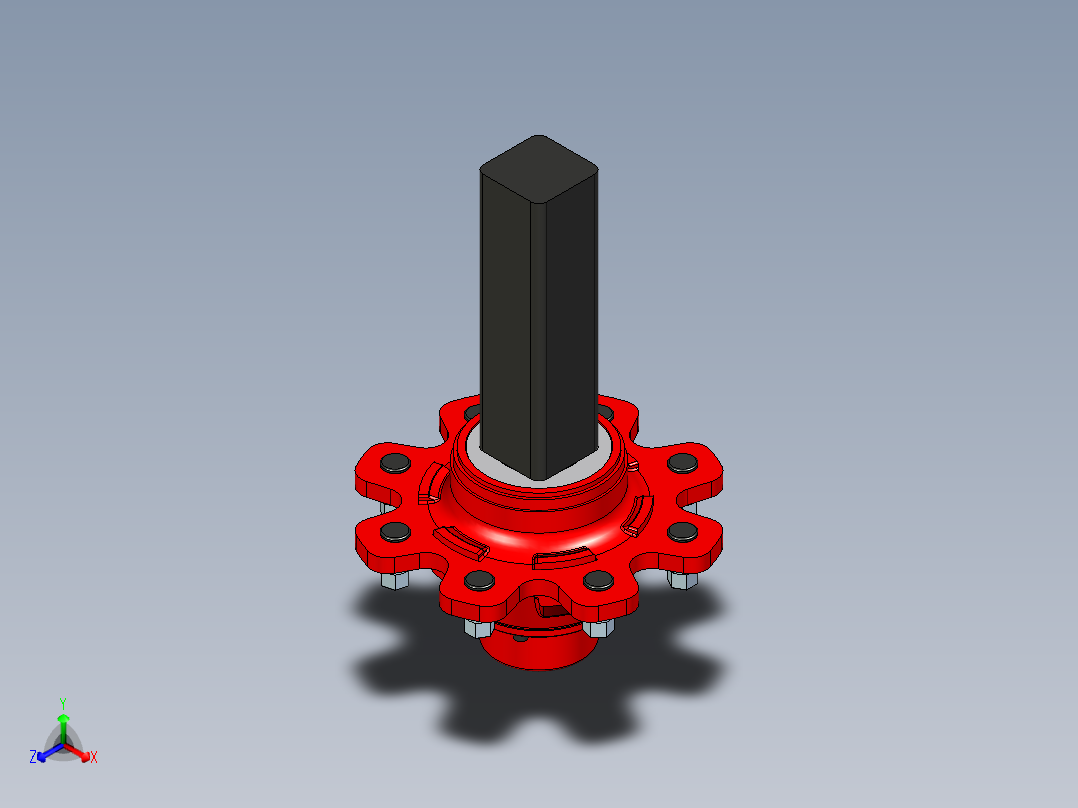 80mm x 80mm x 8 种马农业轮毂和桩组件