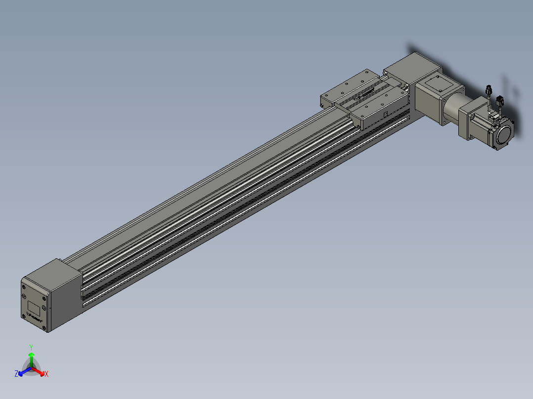 威洛博直线电机模组EB10-L224-S1000-R-ZP75-MS3-5K正等轴测图