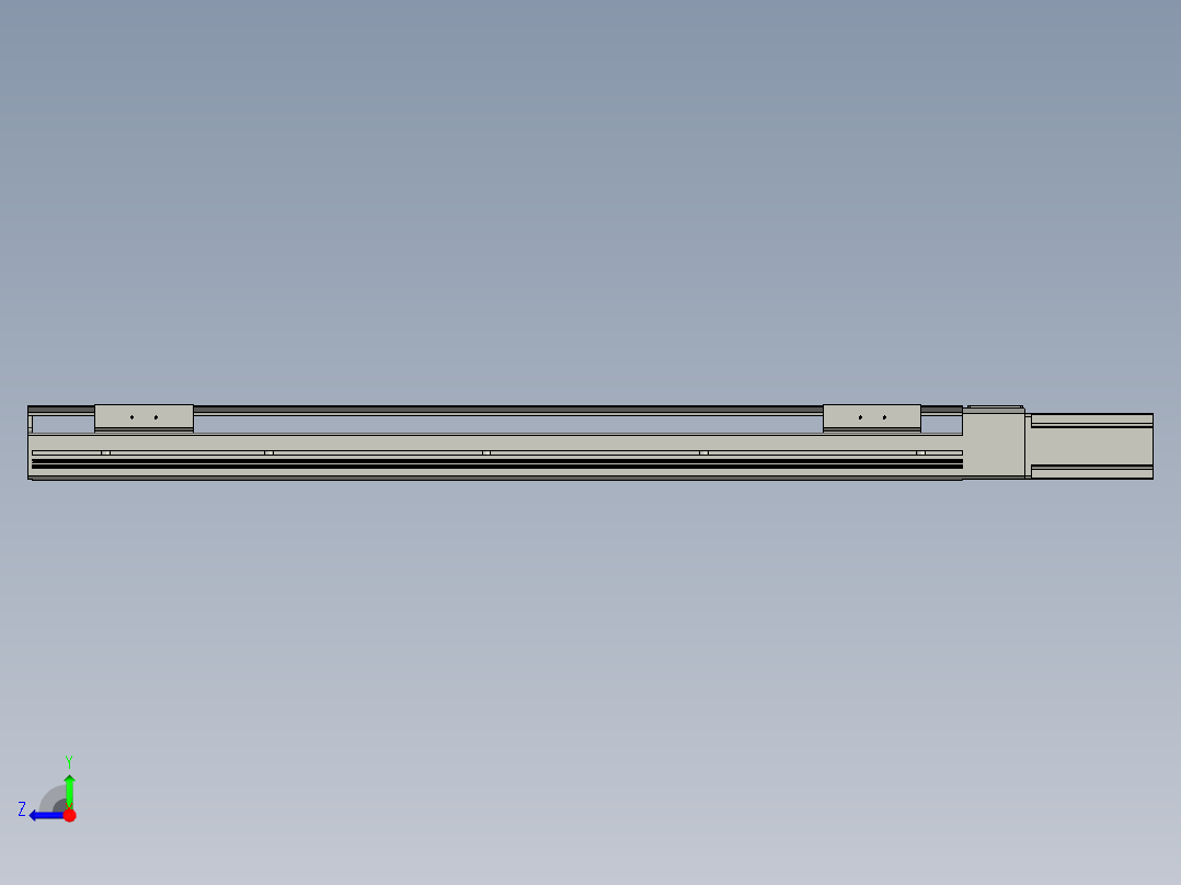直线模组LHAT10-CA-S650-M-C3设计图纸右视图