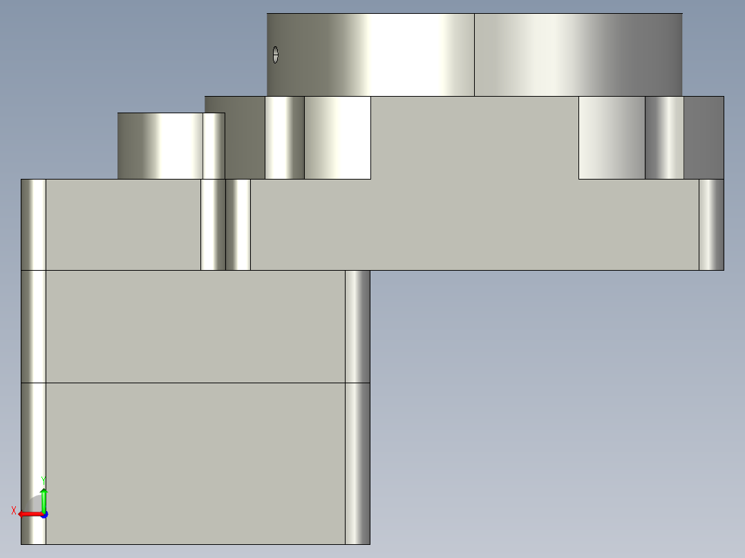W-DRN 系列中空旋转平台3d模型W-DRN60-F-5-ZP10后视图