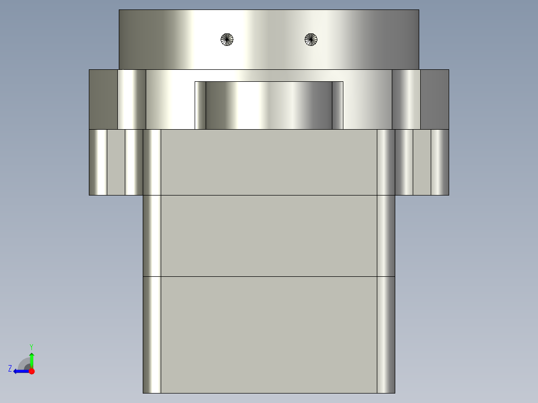 W-DRN 系列中空旋转平台3d模型W-DRN60-F-5-ZP10右视图