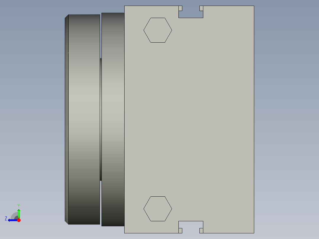 旋转气爪PRC20S右视图