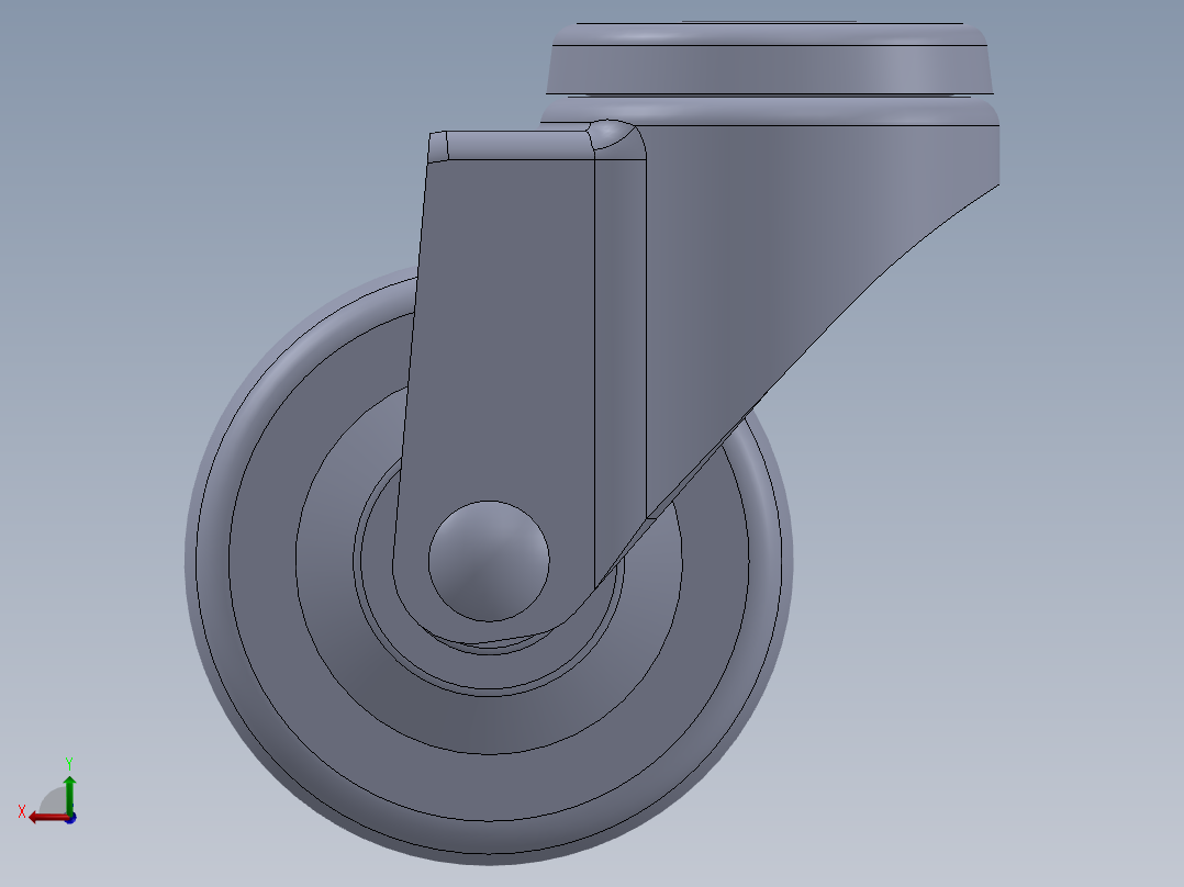 标准脚轮-WH-36725-76 2.5in SWIVEL BOLT HOLE MOUNTING H=86 DIA10后视图