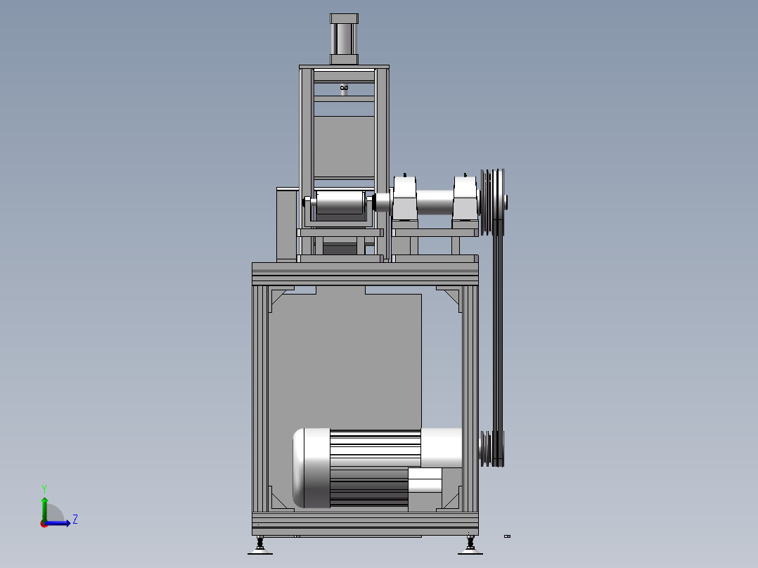 电动切排骨机设计及建模【含三维图+CAD图+文档】左视图