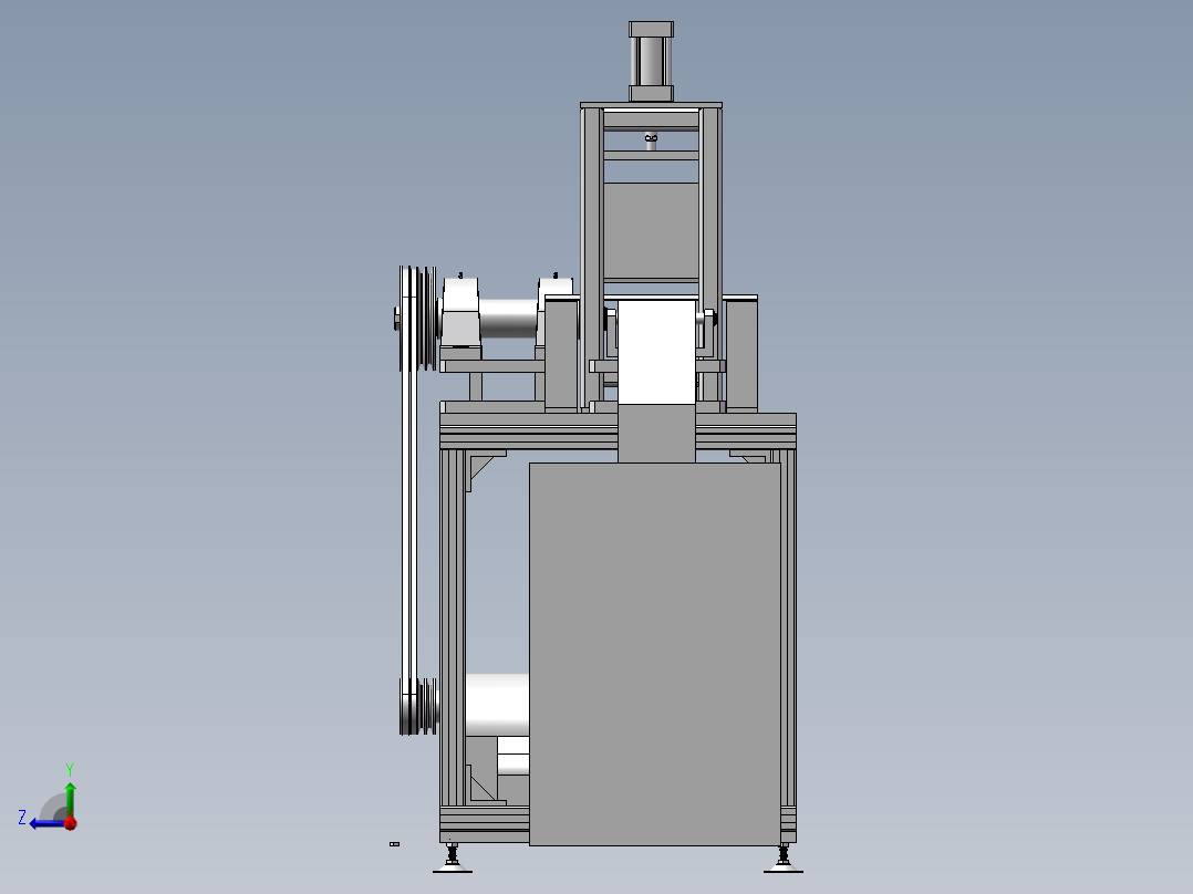 电动切排骨机设计及建模【含三维图+CAD图+文档】右视图