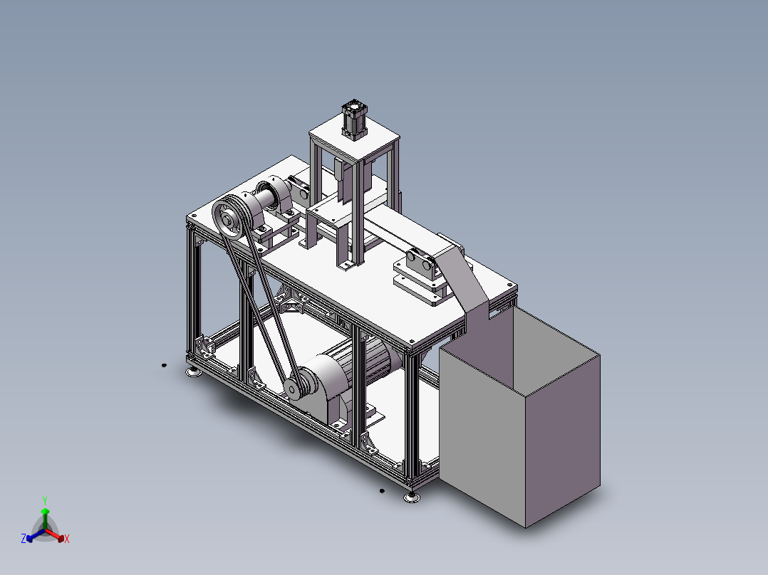 电动切排骨机设计及建模【含三维图+CAD图+文档】正等轴测图