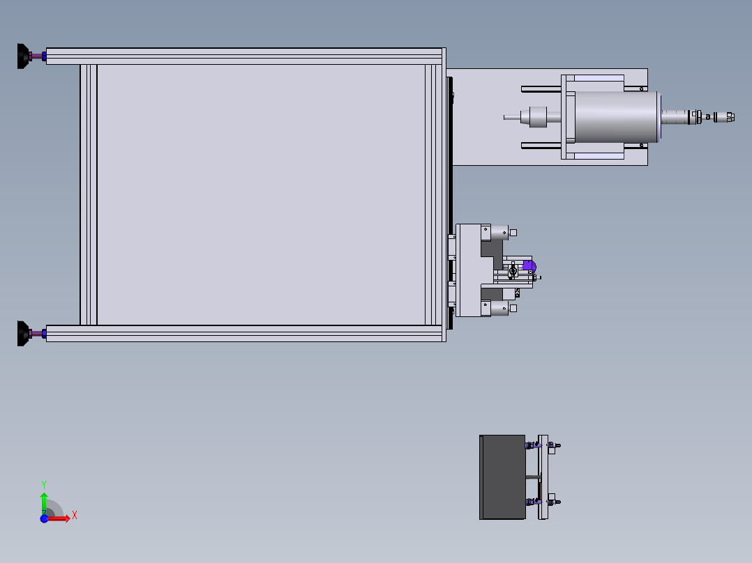 注塑产品胶口剪切铣平设备sw21可编辑前视图
