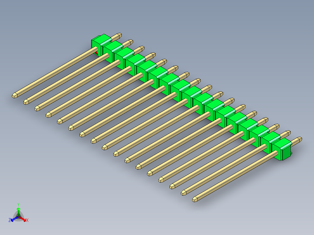 彩色公头100mil（2.54mm）系列-DS1021_green_1x17p_100mil_Type19_rev1.0