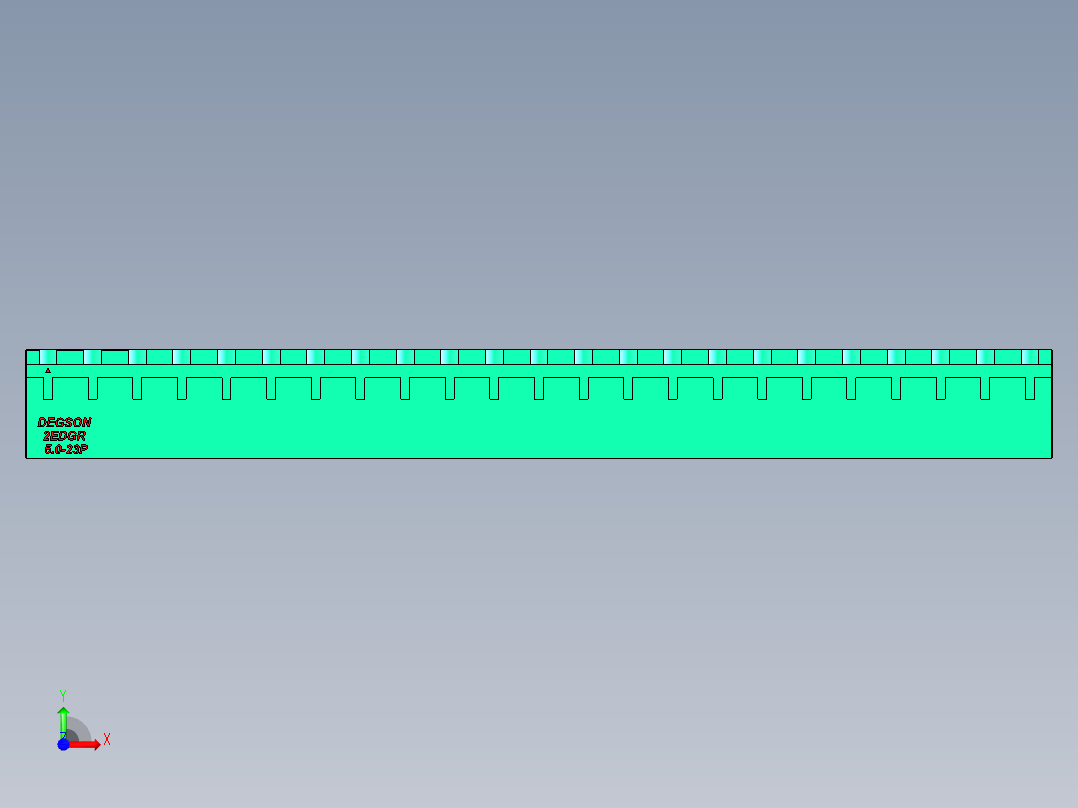 DEGSON 2EDG 系列 5.0mm 可插拔接线端子组-2EDGR-5.0-23P-14-00AH前视图