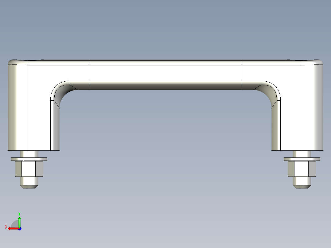 取手(鋁合金)MS-3D多系列多零件图纸模型后视图