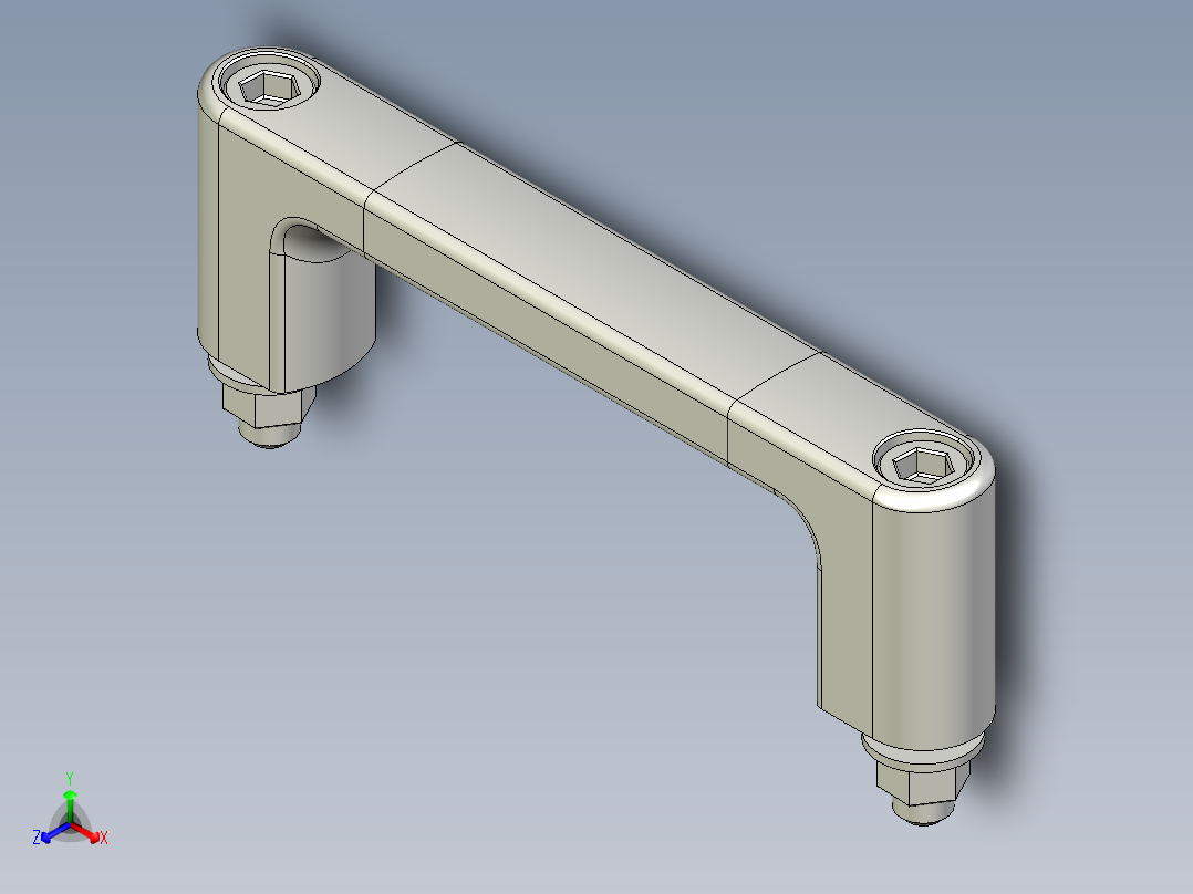 取手(鋁合金)MS-3D多系列多零件图纸模型正等轴测图