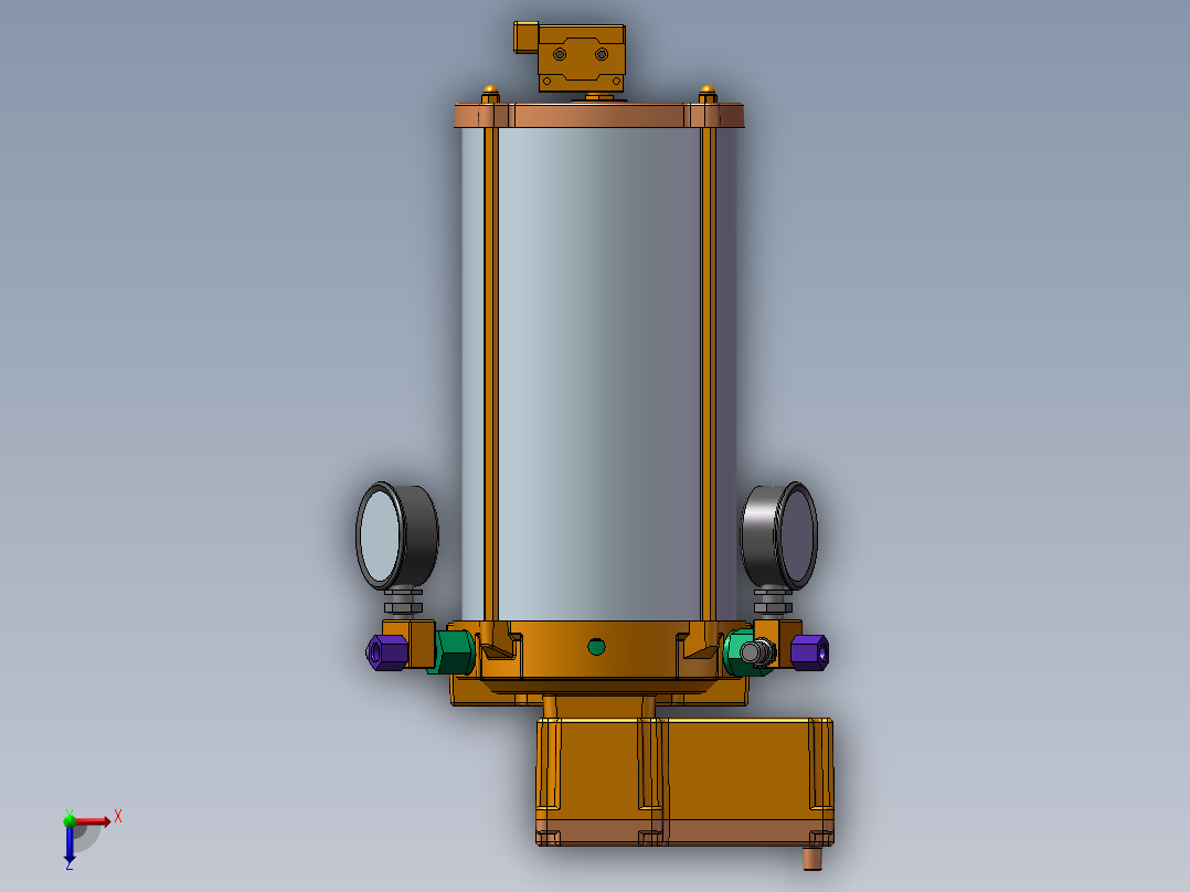 多点电动油脂润滑泵==1020958=100俯视图