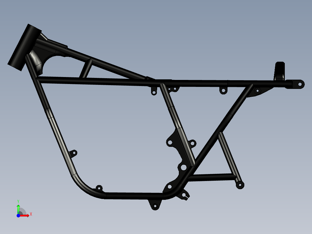 Honda CB75本田车架前视图