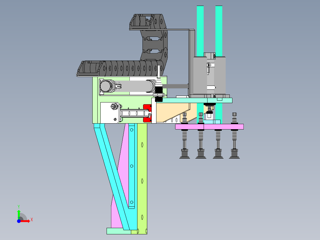 上下料机械手前视图