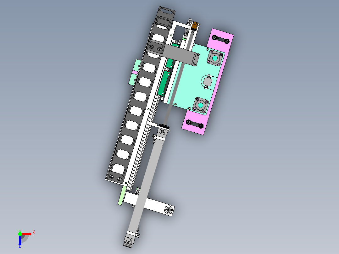 上下料机械手俯视图