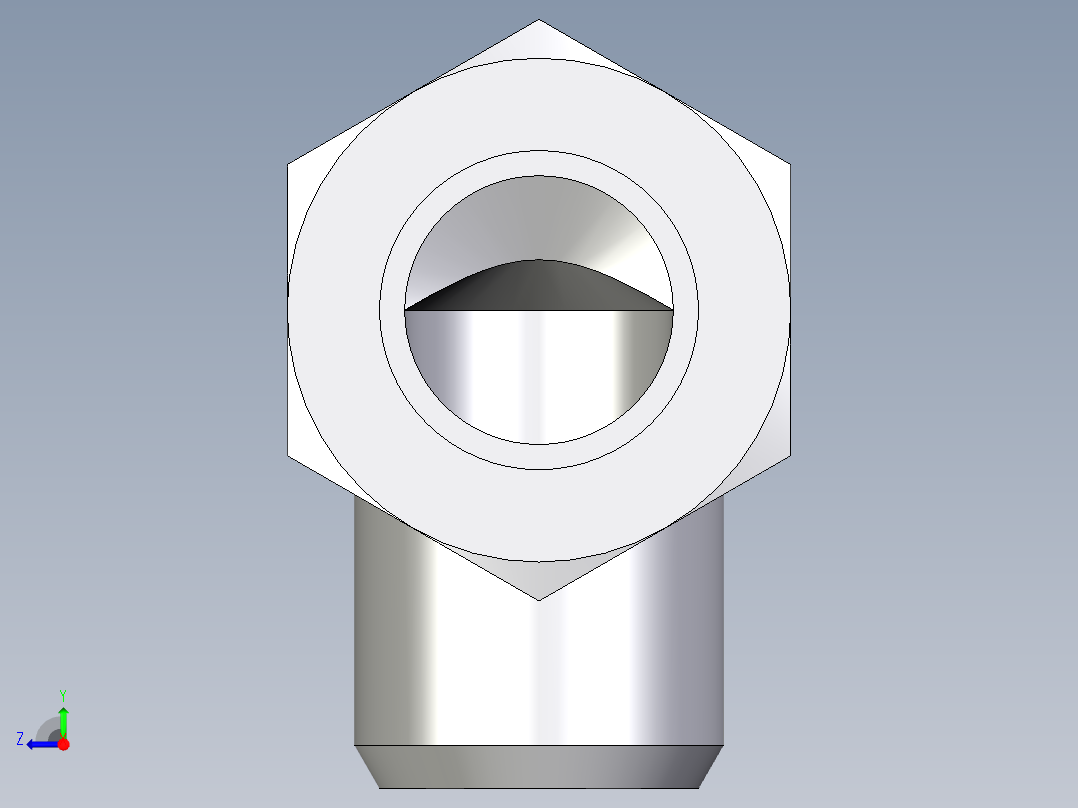 卡套式工业通用硬管接头EO_Weld_elbown_WAS38ZS右视图