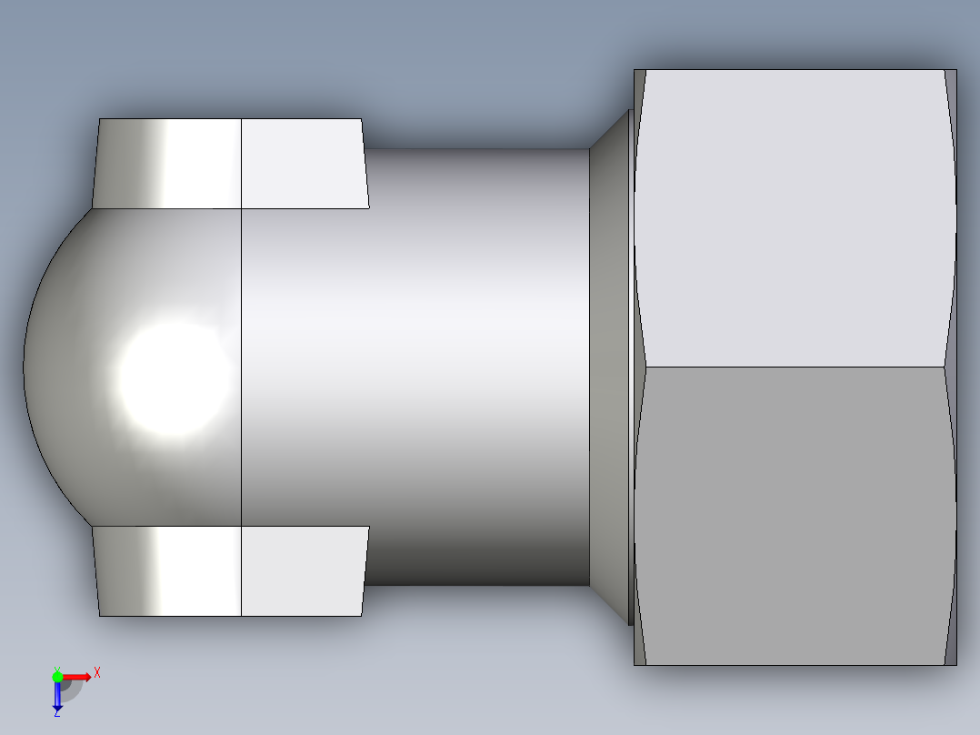 卡套式工业通用硬管接头EO_Weld_elbown_WAS38ZS俯视图