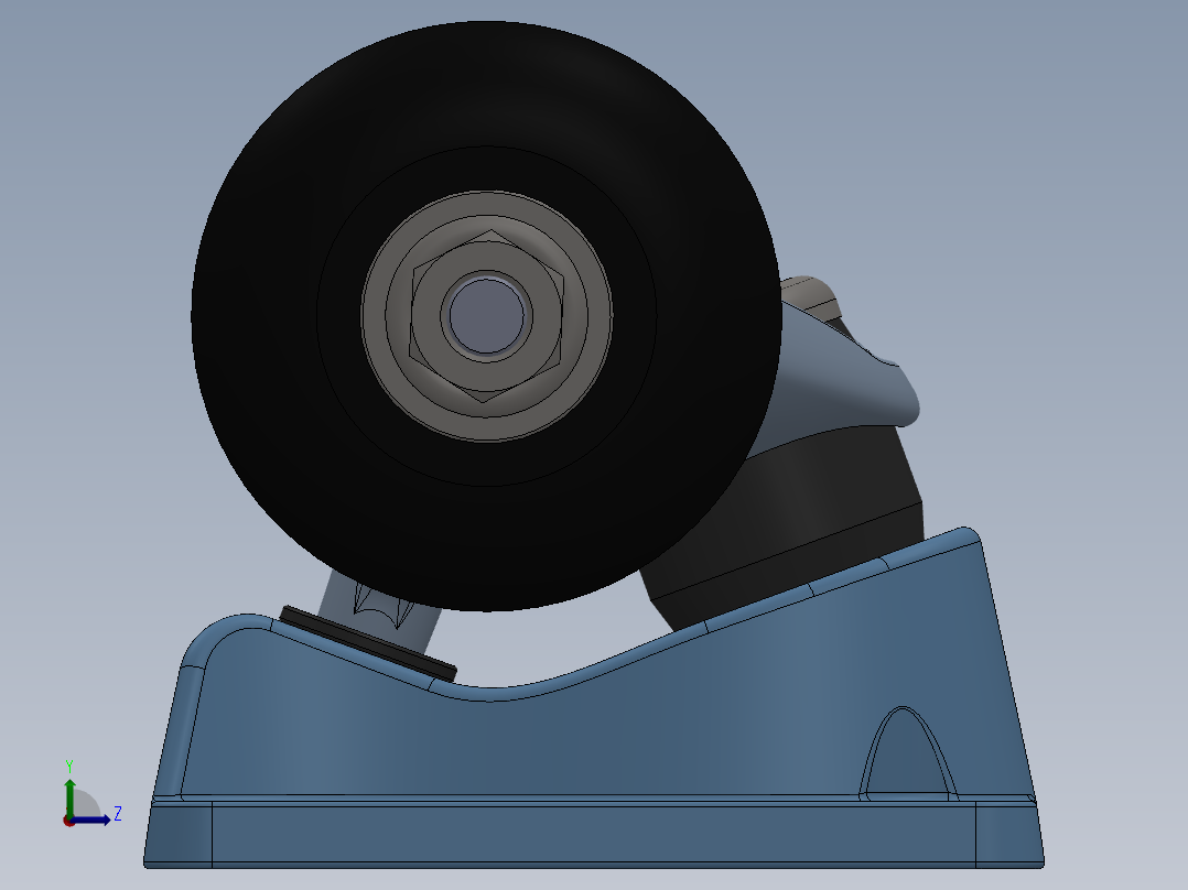 溜冰鞋轮左视图