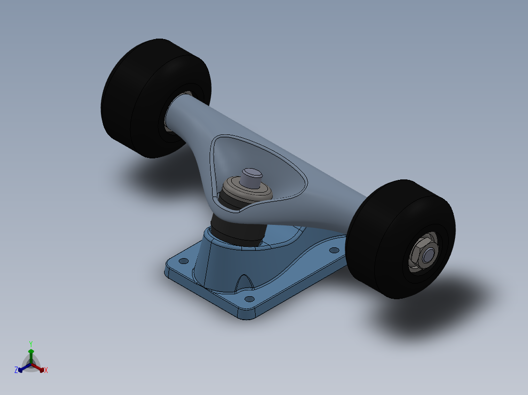 溜冰鞋轮正等轴测图