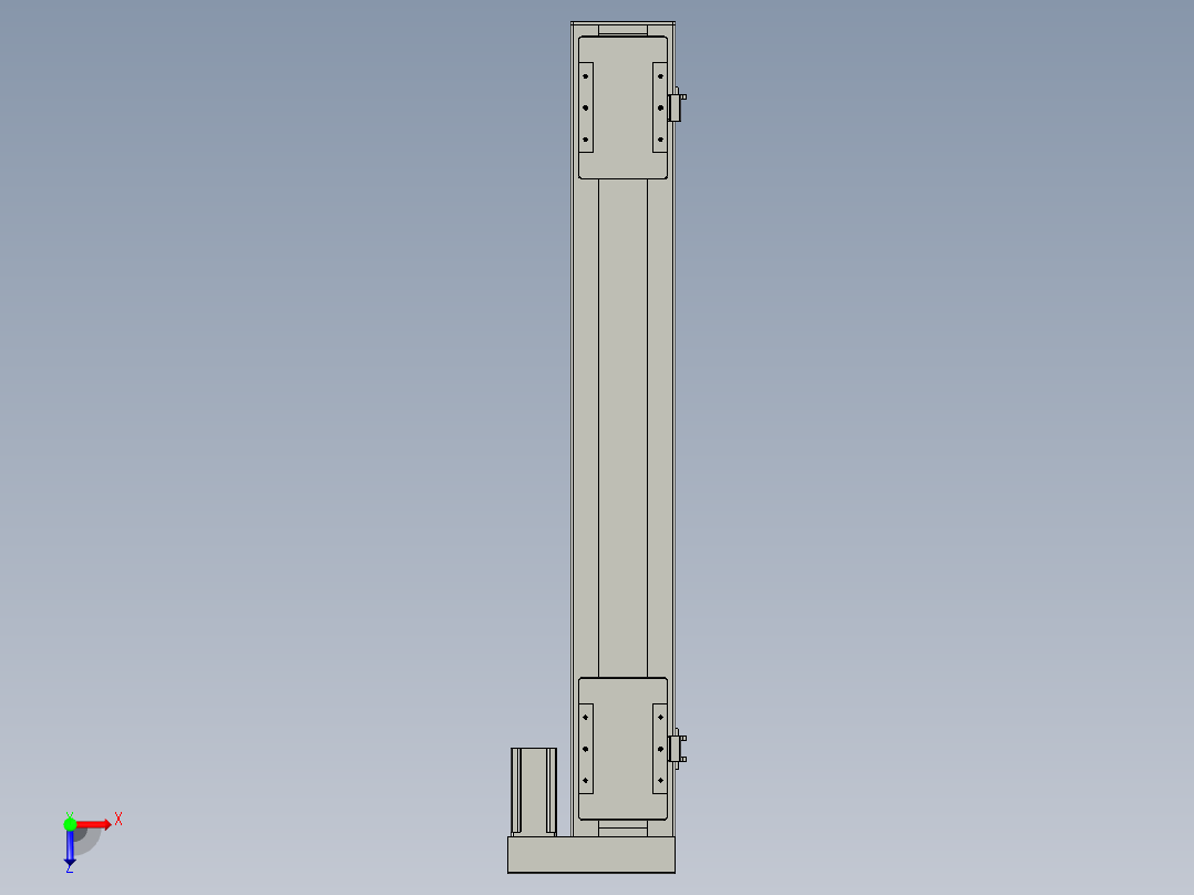 直线模组LHC14-S800-R设计图纸俯视图