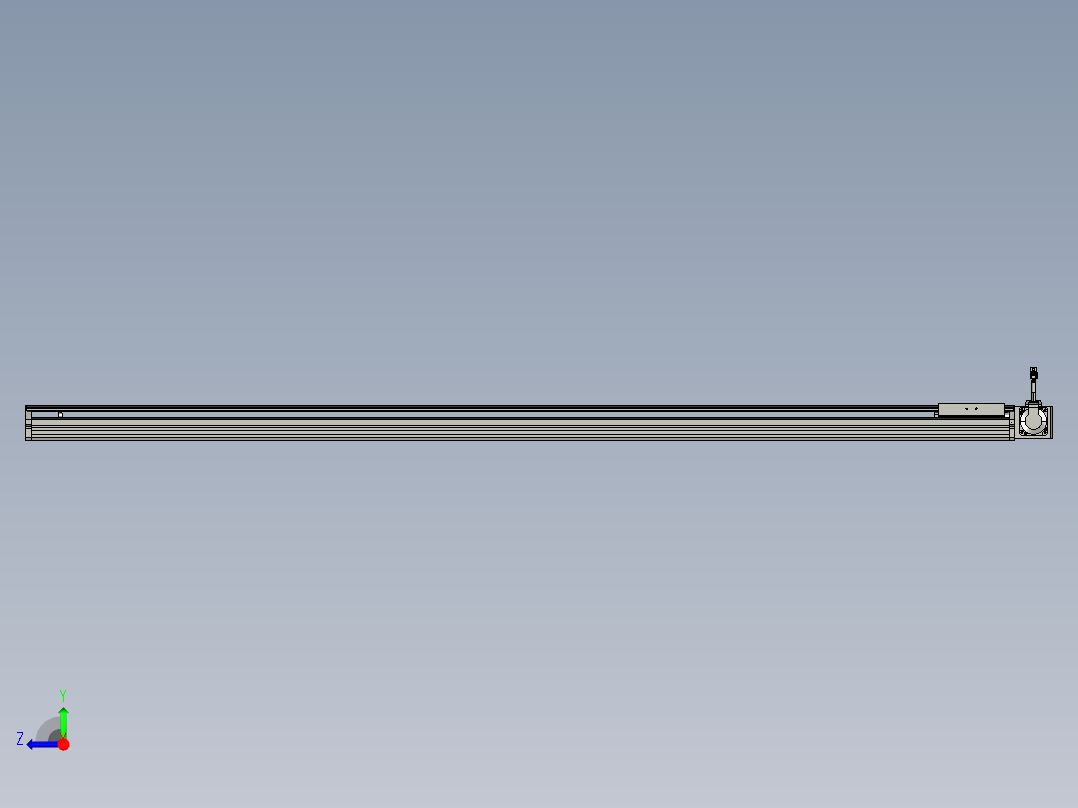 东锦同步带传动-直线滑台模组DH135B-L125-S1850-BL-P400W-C3右视图