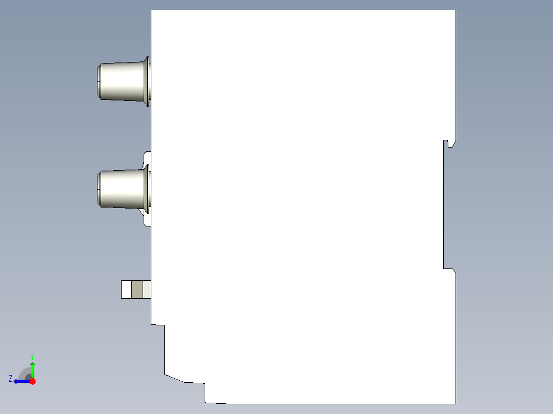 基恩士CA-DC100_kc图纸模型右视图