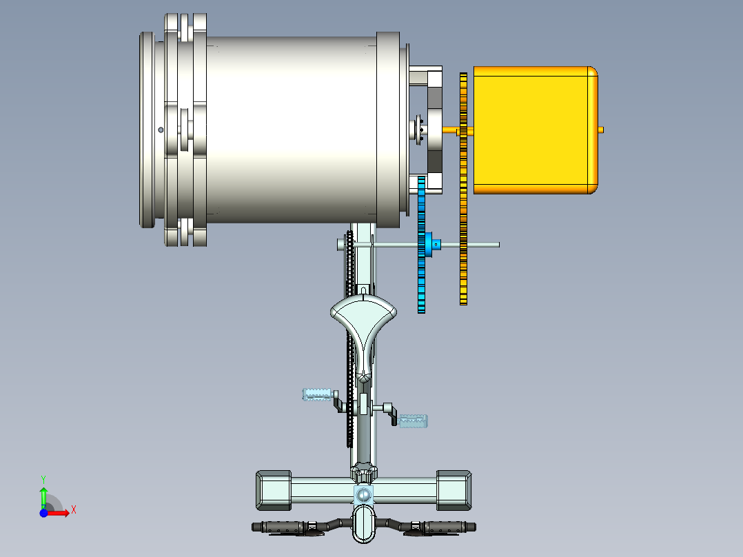 带滚筒洗衣机功能的健身自行车1010491前视图
