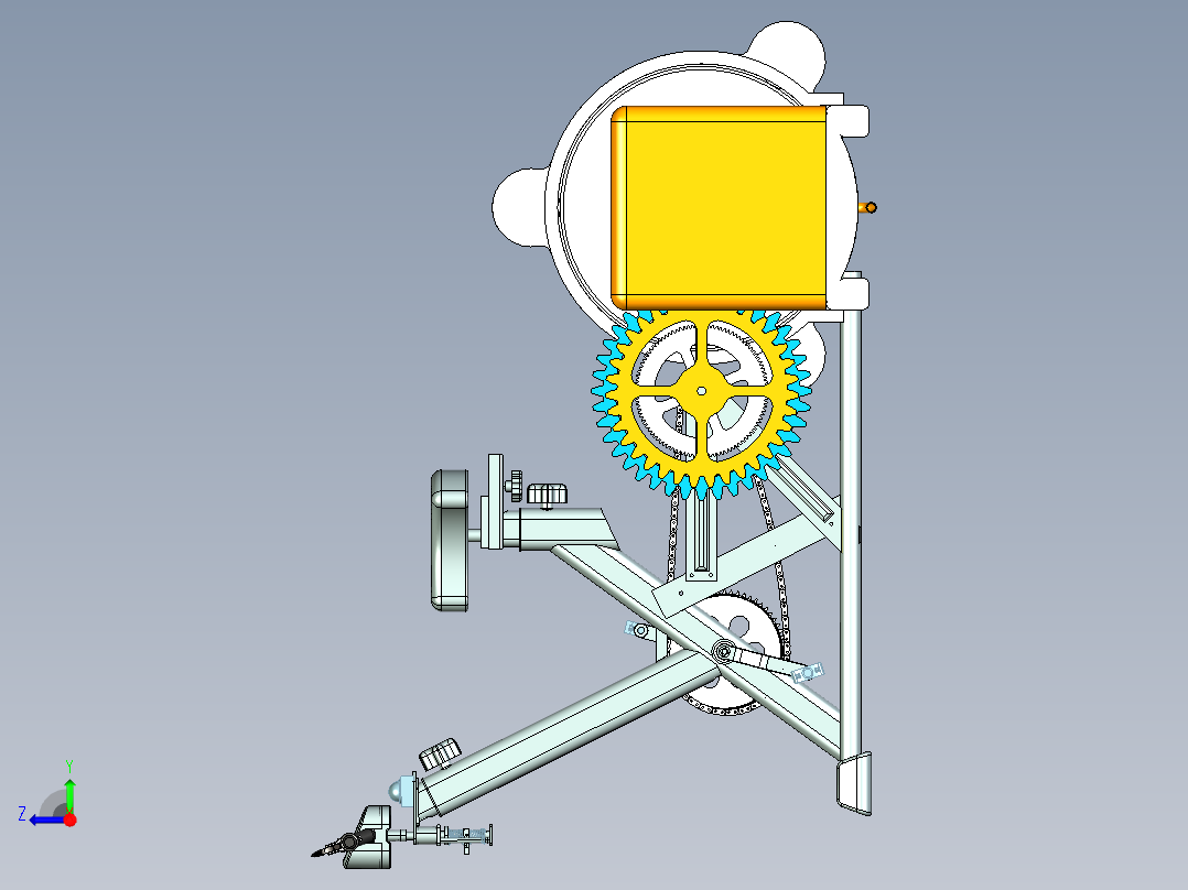 带滚筒洗衣机功能的健身自行车1010491右视图