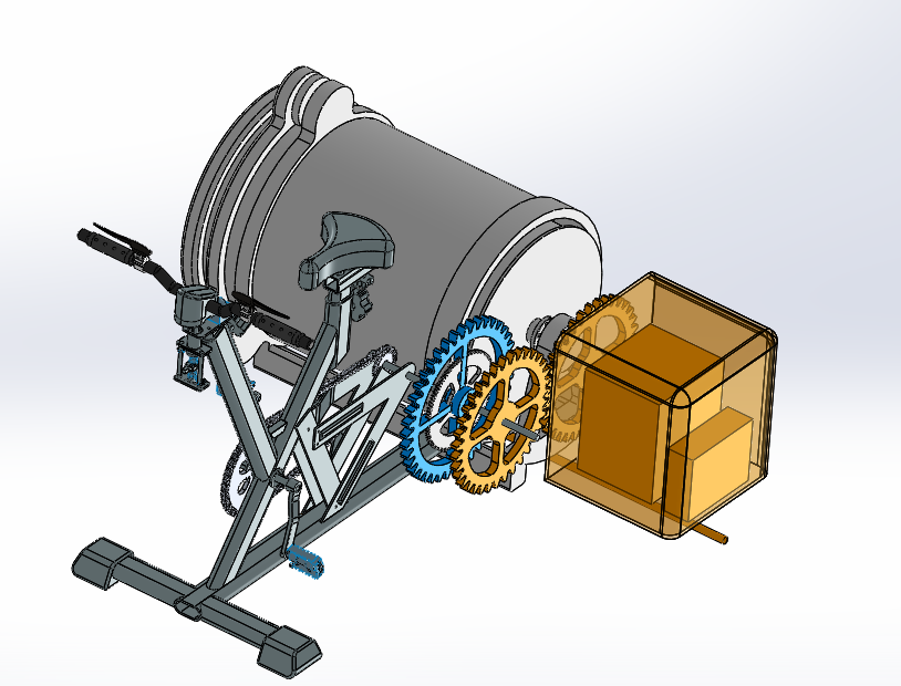 带滚筒洗衣机功能的健身自行车1010491