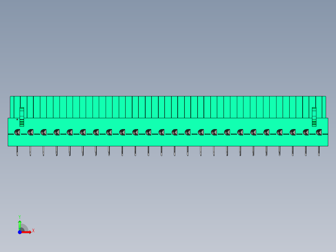 DEGSON 2EDG 系列 5.0mm 可插拔接线端子组-2EDGB-5.0-24P-14-00AH前视图