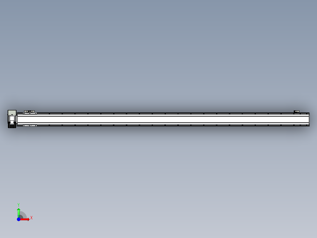 同步带滑台-半封闭B10H-L45-S2050-RU-P40-D3前视图