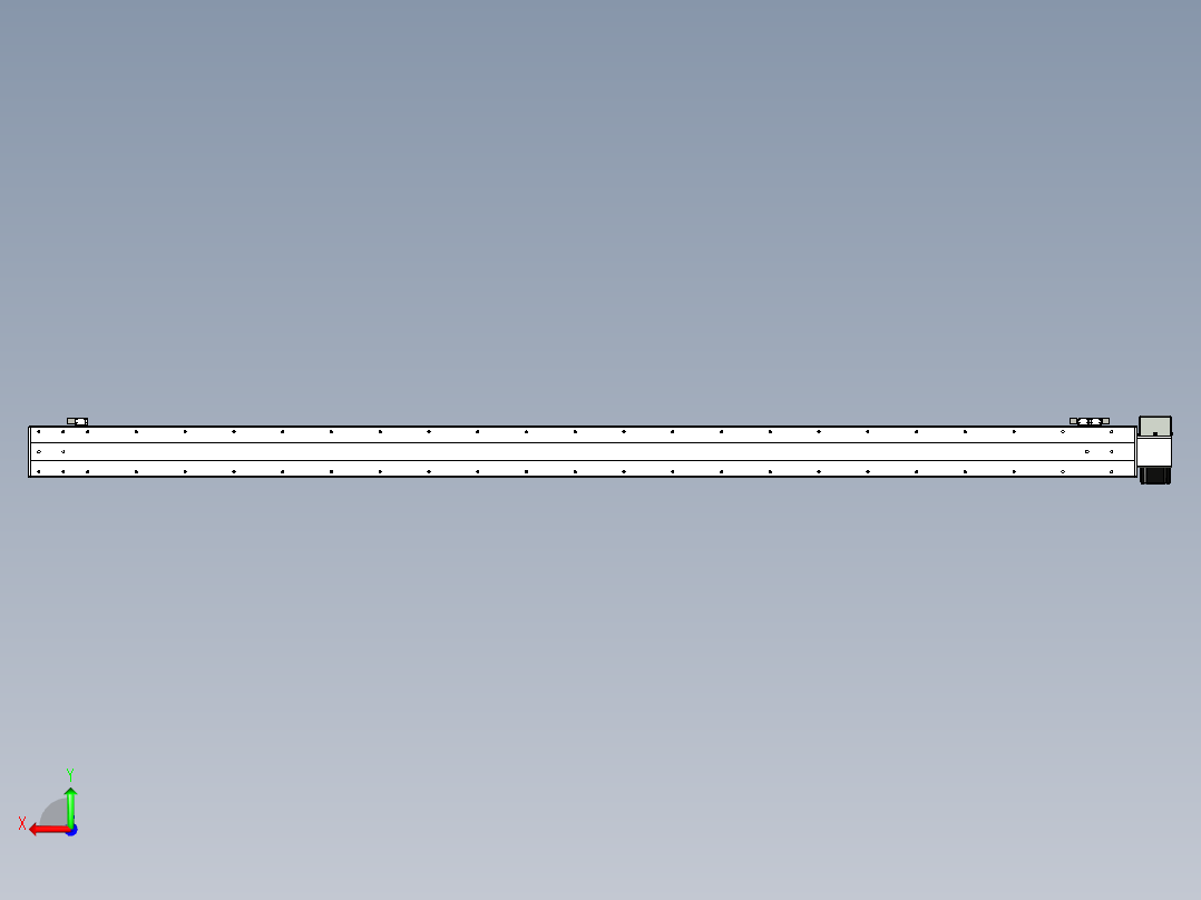 同步带滑台-半封闭B10H-L45-S2050-RU-P40-D3后视图