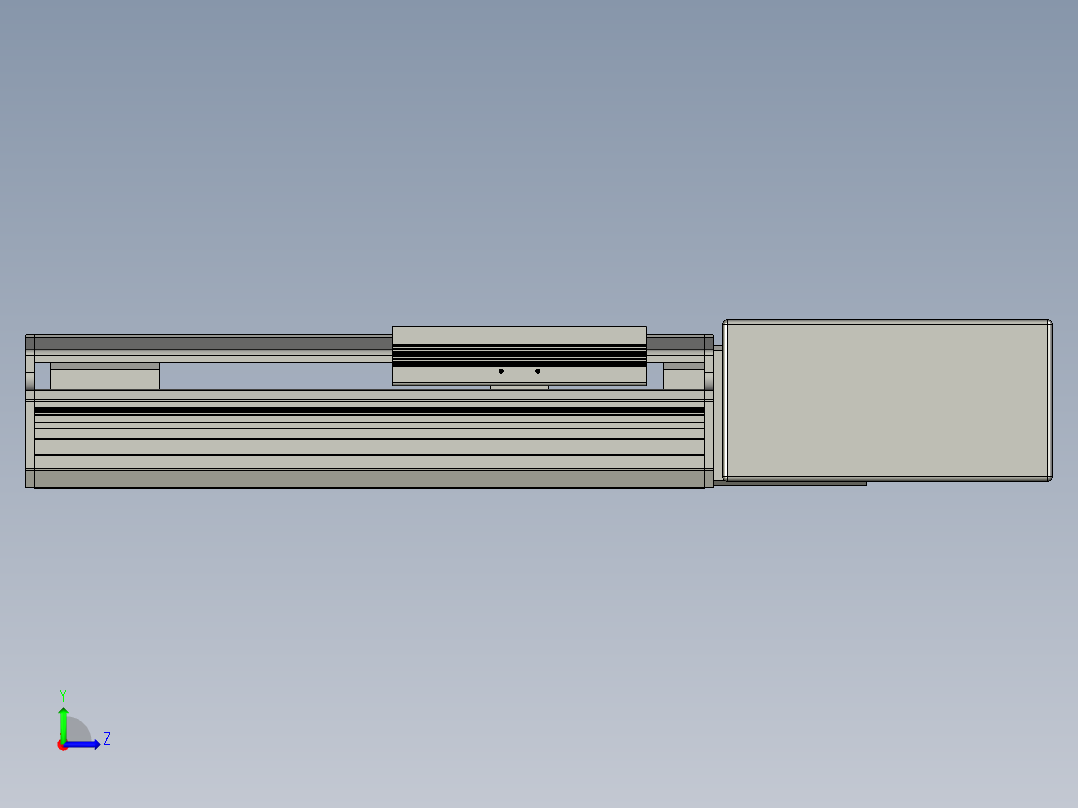直线模组LHB17-L40-S100-BL设计图纸左视图