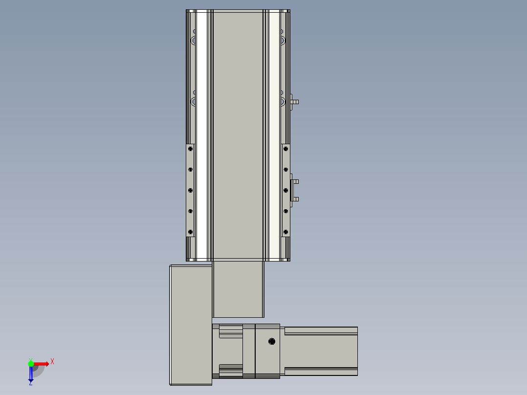 直线模组LHB17-L40-S100-BL设计图纸俯视图
