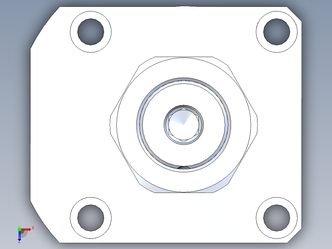 KOSMEKLHA0750-SR-Q20多系列多零件图纸模型俯视图