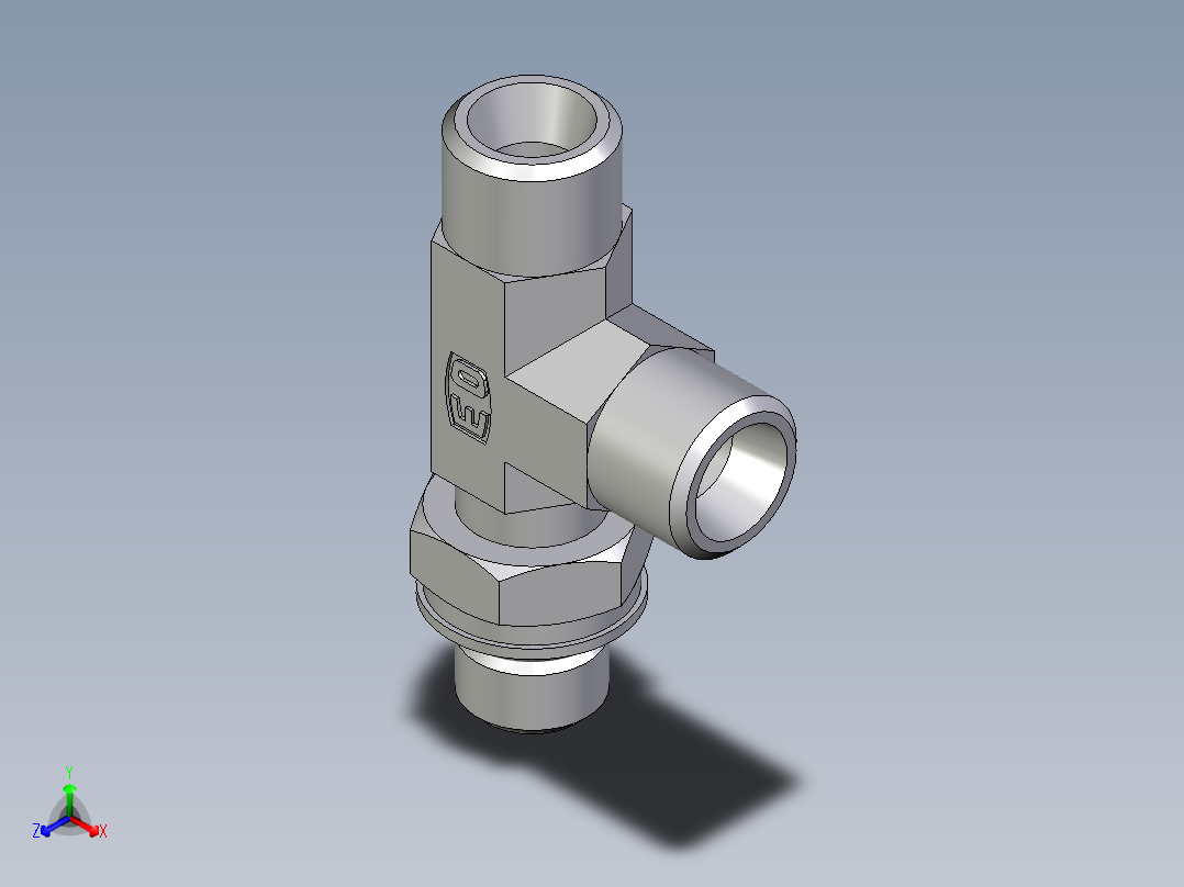 卡套式工业通用硬管接头EO_Adjustable_locknut_run_tee_LEE08LMOROMDCF