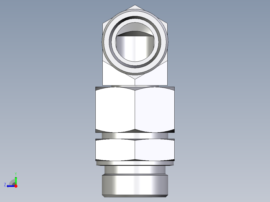 卡套式工业通用硬管接头EO_Assembled_adjustable_standpipe_elbow_EVW30SROMD71右视图