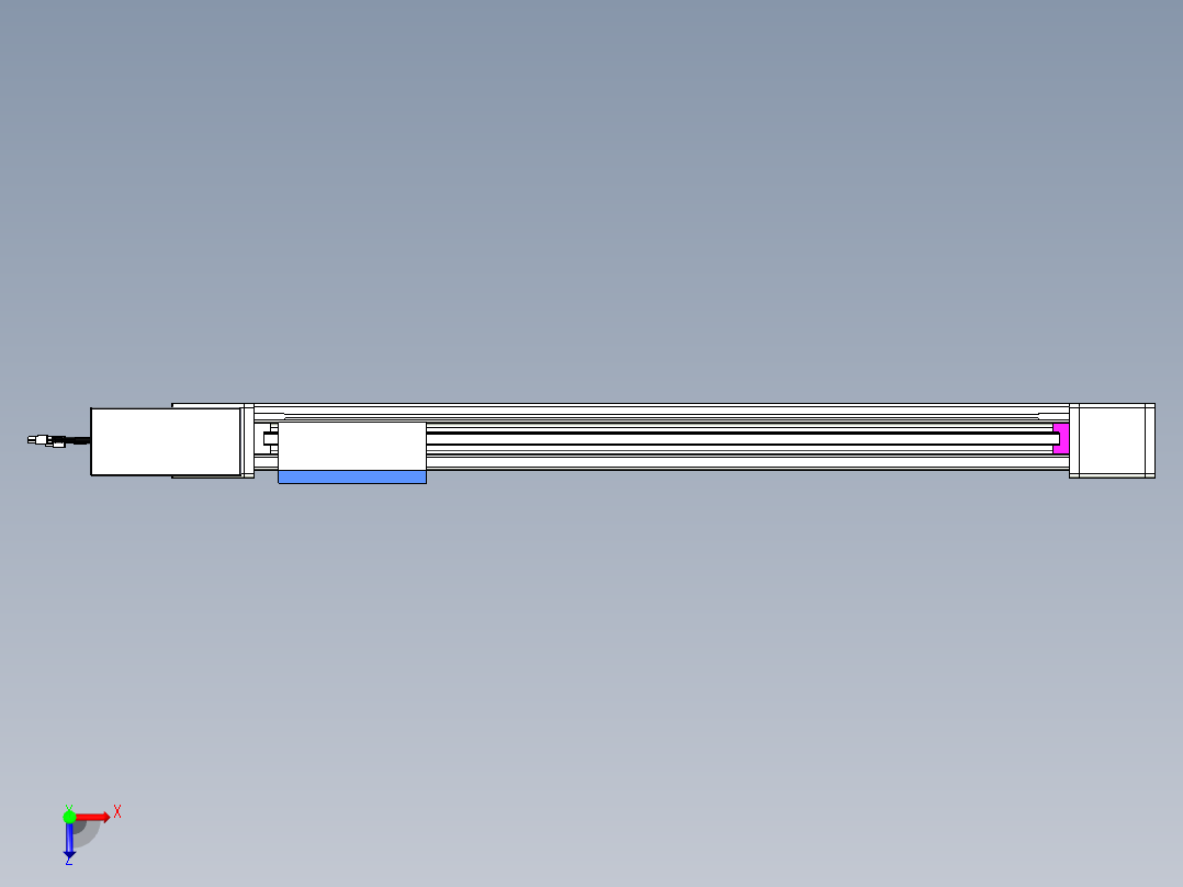 威洛博LB.GB同步带传动--欧规系列GB8-L96-S750-BR-P40俯视图