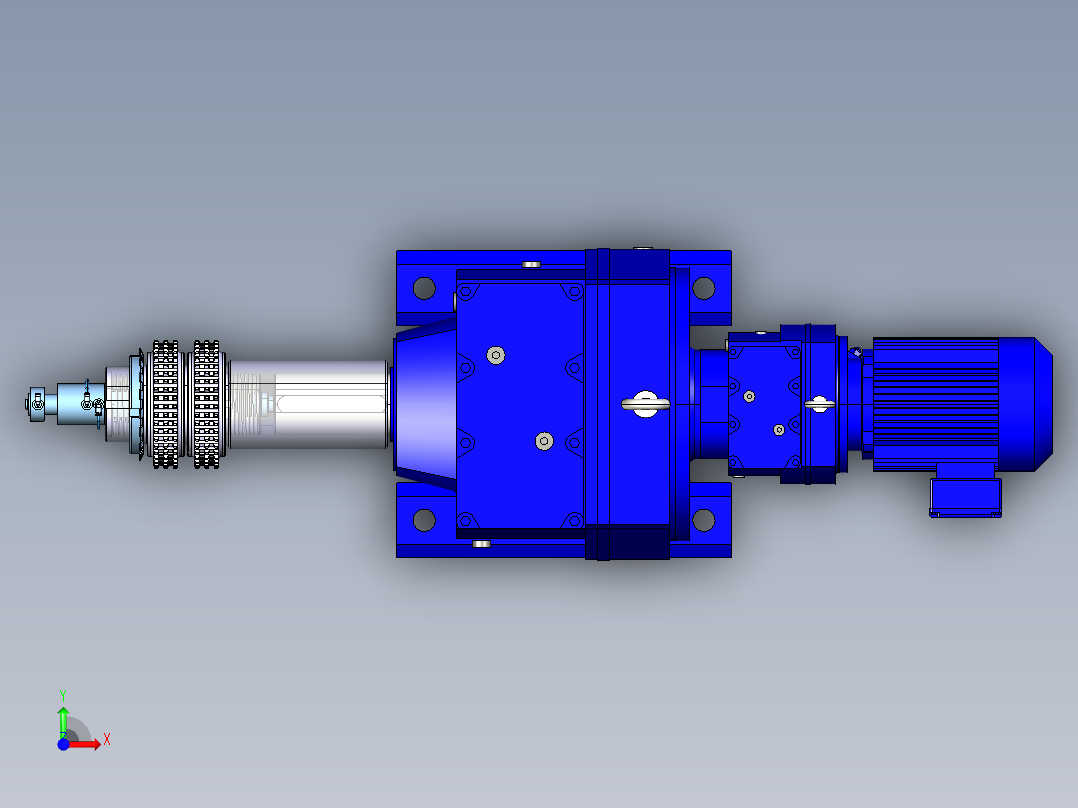 滚子链式传输变换机构前视图