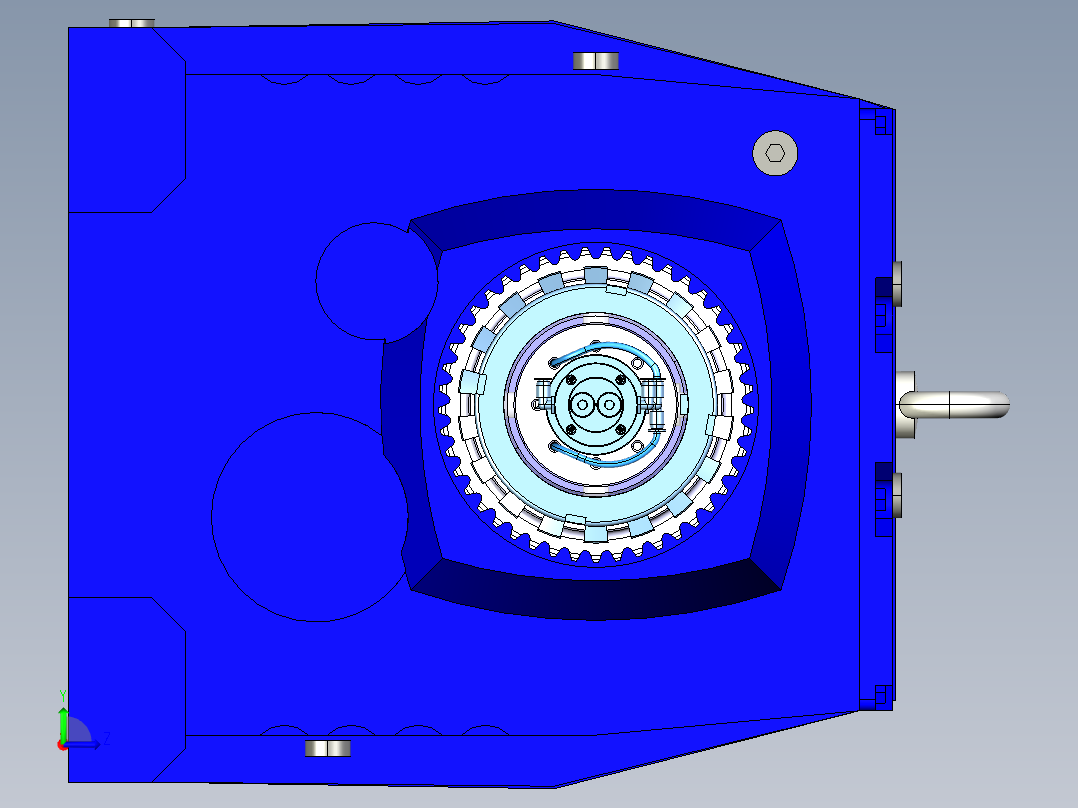滚子链式传输变换机构左视图