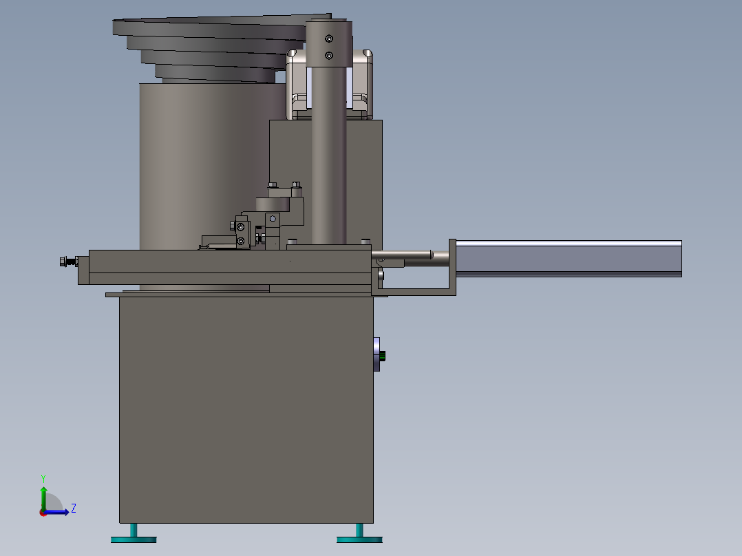 半导体电子行业振动盘设计左视图