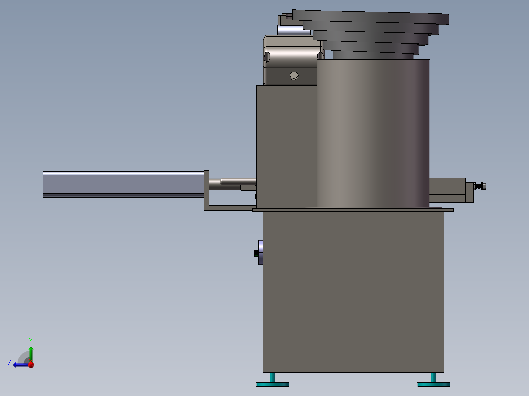 半导体电子行业振动盘设计右视图
