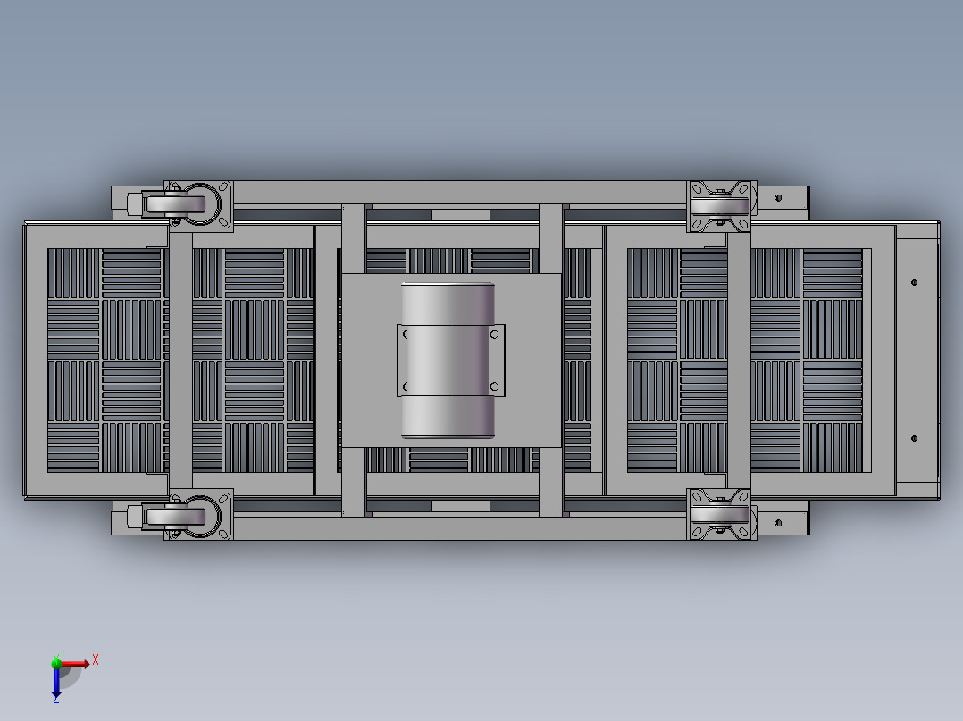 震动分料装置俯视图