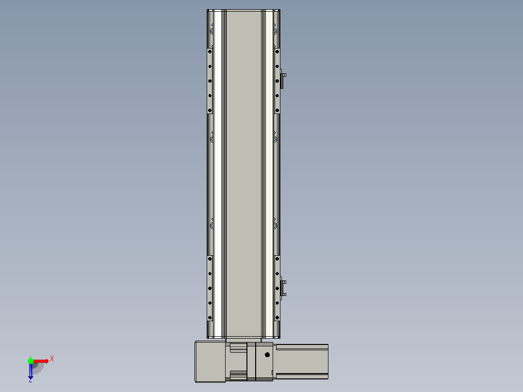直线模组LHB17-L40-S450-LU设计图纸俯视图