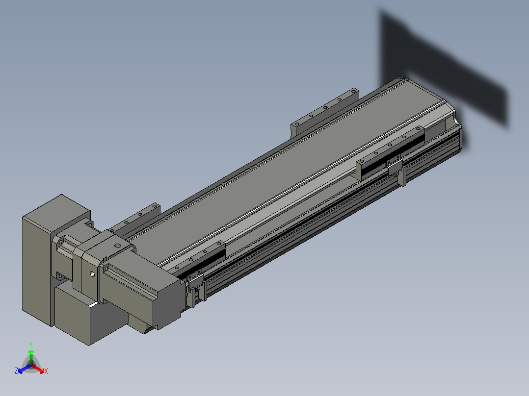 直线模组LHB17-L40-S450-LU设计图纸正等轴测图